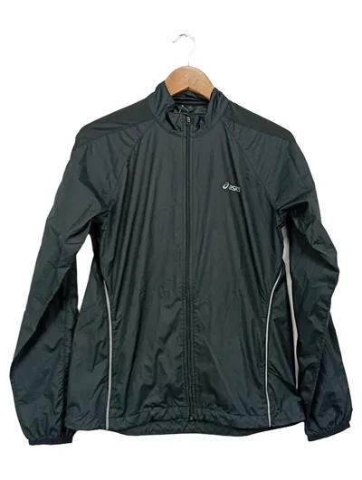 Asics Damen Trainingsjacke Laufjacke Schwarz Gr. M Sportlich Polyester