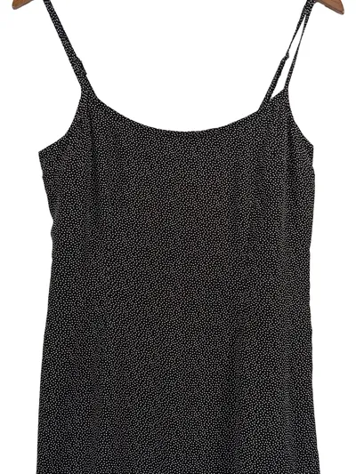Abercrombie & Fitch Damen Freizeitkleid Gr. 40/L Schwarz Gepunktet Casual