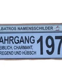 Albatros Blechschild Jahrgang 1971 Weiblich Charmant Retro Dekoschild 2