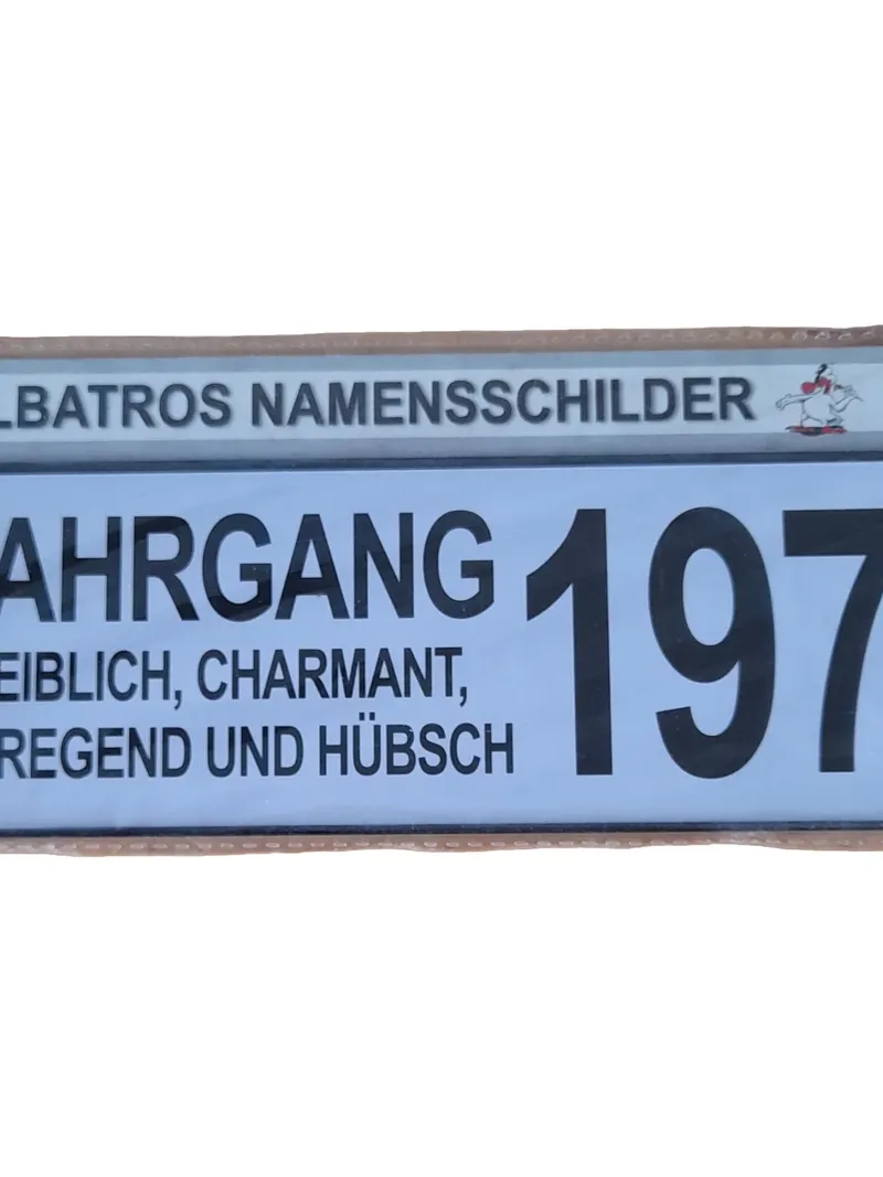Albatros Blechschild Jahrgang 1971 Weiblich Charmant Retro Dekoschild 2