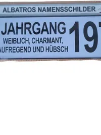 Albatros Blechschild Jahrgang 1971 Weiblich Charmant Retro Dekoschild 3