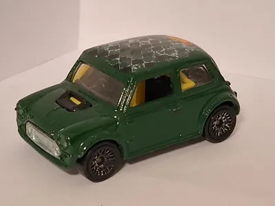 Hot Wheels Mini Cooper Spielzeugauto Modellauto Grün Metall