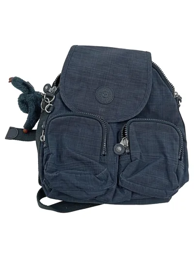 Kipling Damen Rucksack Seoul S Blau Meliert mit Affenanhänger