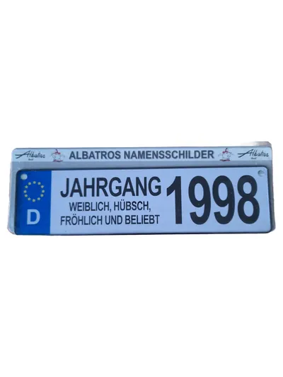 Albatros Anstecknadel Namensschild Jahrgang 1998 Damen Mehrfarbig