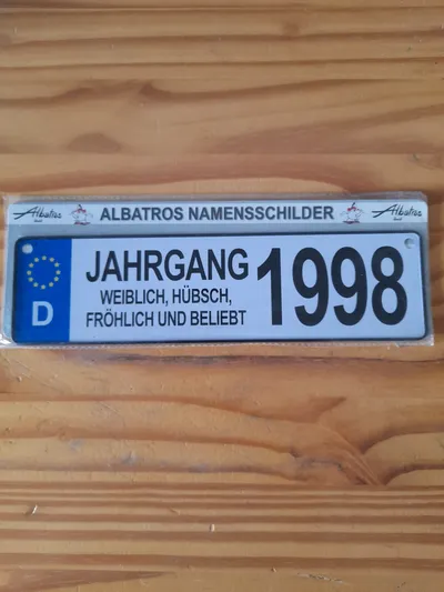 Albatros Anstecknadel Namensschild Jahrgang 1998 Damen Mehrfarbig