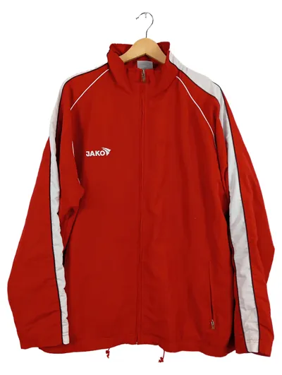 JAKO Trainingsjacke Herren Sportjacke Rot Weiß Gr. XL Polyester