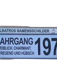 Albatros Blechschild Jahrgang 1971 Weiblich Retro Mehrfarbig Namensschild 5
