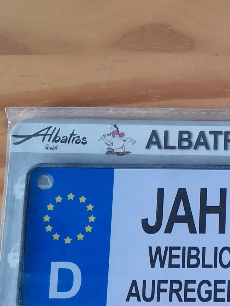Albatros Blechschild Jahrgang 1971 Weiblich Retro Mehrfarbig Namensschild 6