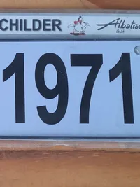 Albatros Blechschild Jahrgang 1971 Weiblich Retro Mehrfarbig Namensschild 7