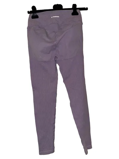 OCEANSAPART Damen Leggings S Lila Sportlich Rippstrick Yoga Fitness Hose