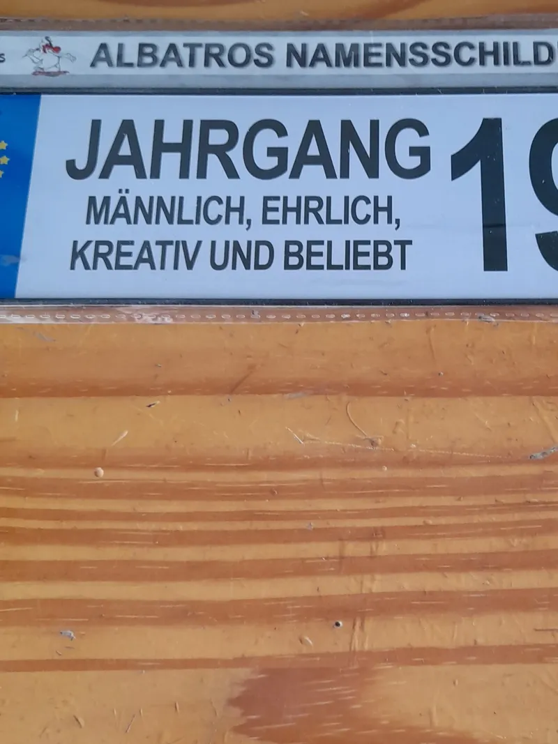 Albatros Blechschild Jahrgang 1943 Männlich Dekoschild Geschenk Retro Metall 2