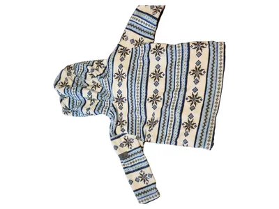 OKAY Kinder Fleecepullover Kapuze Gr. 74 Mehrfarbig Norwegermuster