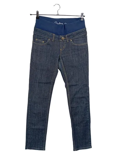 PAULINA Damen Umstandshose Jeans Blau Gr. XS Komfortabel