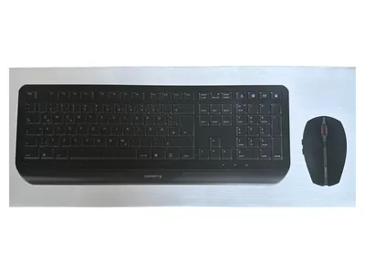 CHERRY GENTIX Desktop Tastatur Maus Set kabellos Schwarz QWERTZ