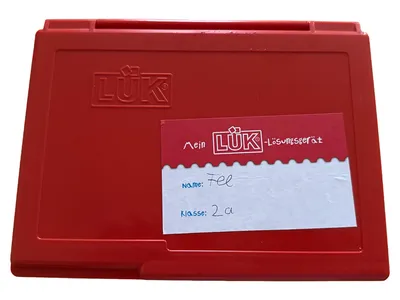 LÜK Lösungsgerät Lernspiel Mathematik Rechtschreibung Logik IQ Rot ab 6 Jahre