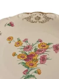 Bavaria Porzellan Platzteller Klassisch Rund Blumenmuster Weiß Festlich 2