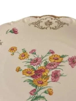 Bavaria Porzellan Platzteller Klassisch Rund Blumenmuster Weiß Festlich