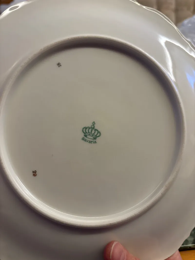 Bavaria Porzellan Platzteller Klassisch Rund Blumenmuster Weiß Festlich 4