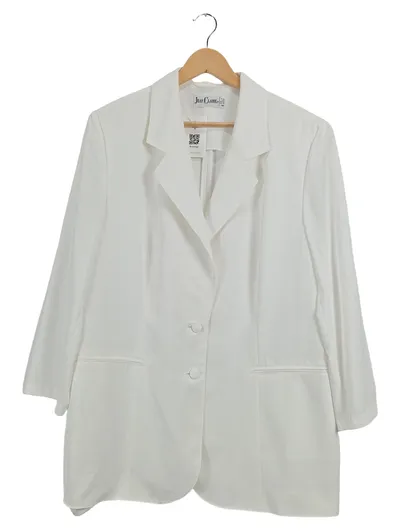 Jean Claire Damen Blazer Gr. 46;3XL Weiß Klassisch Büro Elegant
