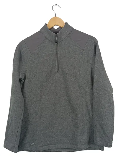 adidas Damen Fleecepullover Quarter Zip Sport Pullover Grau Gr. 40/L