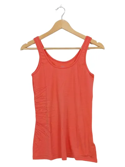 Icebreaker Damen Merino Tanktop Sport Shirt Gr. M Orange Wolle