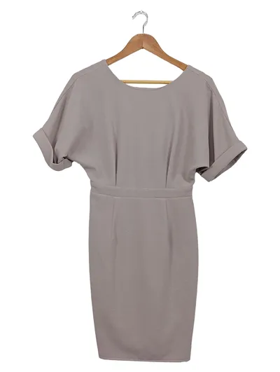 ASOS Businesskleid Damen Gr. 36/S Grau Elegant Kurzarm Kleid