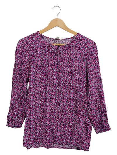 EDC by Esprit Damen Langarmshirt Blumenmuster Pink Gr. M 38 Viskose