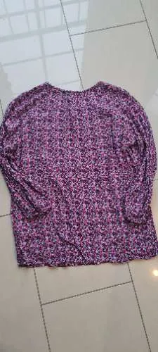 EDC by Esprit Damen Langarmshirt Blumenmuster Pink Gr. M 38 Viskose
