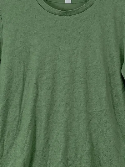Uniqlo Damen Langarmshirt Basic Grün Gr. 36/S Polyacryl Viskose