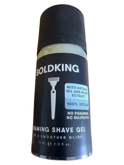 Boldking Foaming Shave Gel Herren 75ml Schwarz Vegan Rasiergel