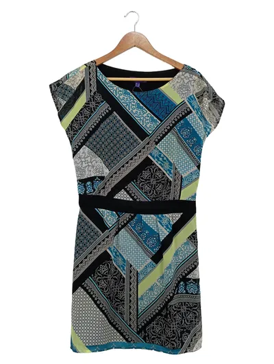MEXX Damen Freizeitkleid Gr. 34/XS Mehrfarbig Grafisch