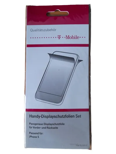 T-Mobile Displayschutzfolien Set iPhone 5 Handy Schutzfolie Vorder- & Rückseite