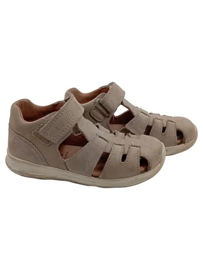 Superfit Sandalen Kinder Gr. 27 Beige Leder Klettverschluss