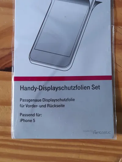 T-Mobile Displayschutzfolien Set iPhone 5 Transparent Vorder Rückseite Folie