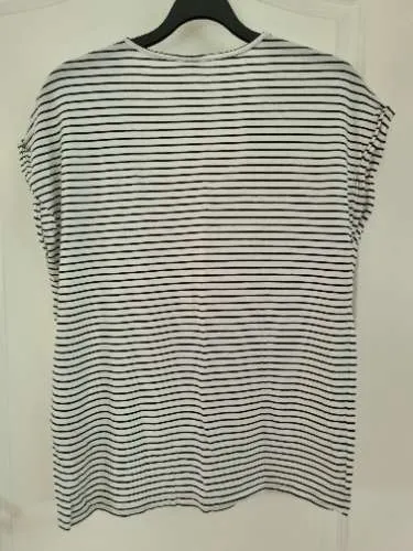 Aware by VERO MODA Damen T-Shirt Gestreift Mehrfarbig Gr. 36/S 2