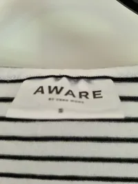 Aware by VERO MODA Damen T-Shirt Gestreift Mehrfarbig Gr. 36/S 3