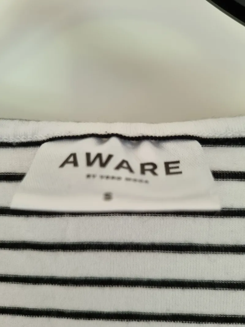 Aware by VERO MODA Damen T-Shirt Gestreift Mehrfarbig Gr. 36/S 3