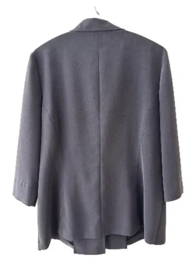 Frankenwälder Damen Blazer Gr. 46 Grau Klassisch Business Jacke