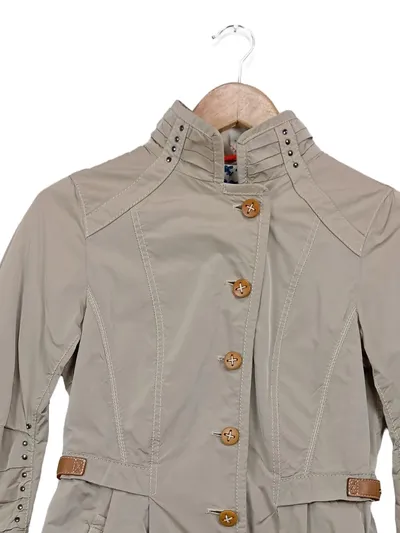 Cinque Übergangsmantel Damen Gr. 34 Beige Elegant Trenchcoat Optik