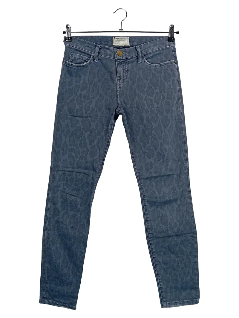 Current/Elliott Damen Jeans Skinny Fit Gr. 36 Grau Animal-Print Muster 1