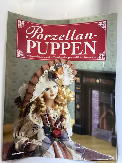 De Agostini Porzellan Püppchen Mädchen Puppenhaus Figur Beige