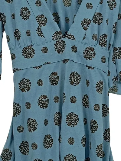 MEXX Damen Freizeitkleid Gr. 38/M Blau mit Blumenmuster Casual