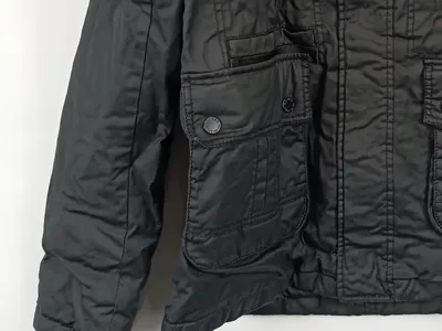 s.Oliver Herren Parka Kapuze Schwarz Gr. 48/M Freizeit Polyester