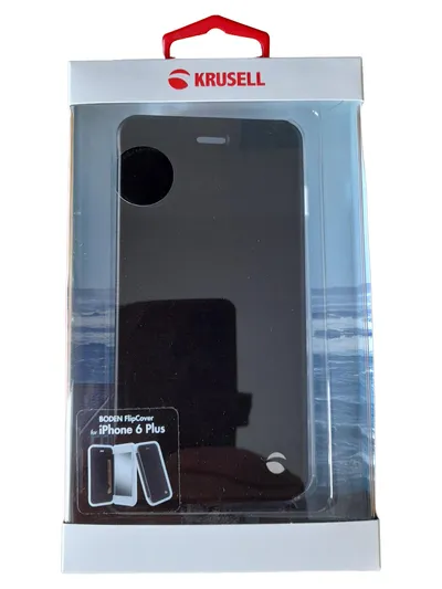 Krusell Handy Schutzhülle FlipCover iPhone 6 Plus Schwarz Minimalistisch