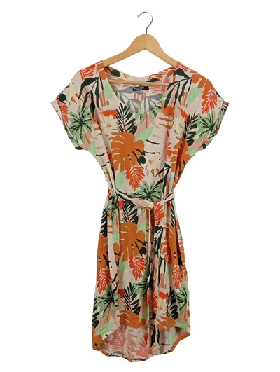 TOM&ROSE Damen Sommerkleid Gr. 36/S Mehrfarbig Tropisches Muster Casual