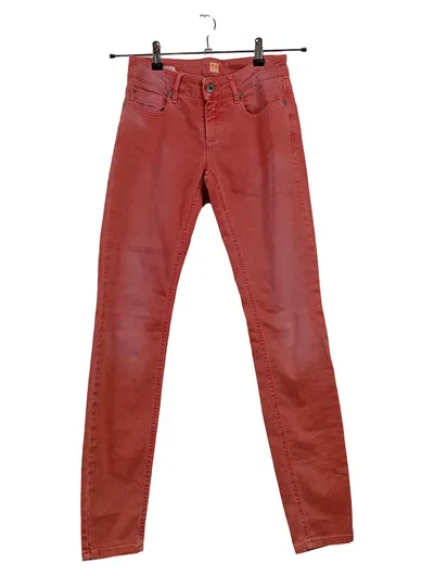Boss Orange Damen Jeans Slim Fit Rot Gr. 34 Casual Hose
