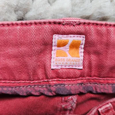 Boss Orange Damen Jeans Slim Fit Rot Gr. 34 Casual Hose