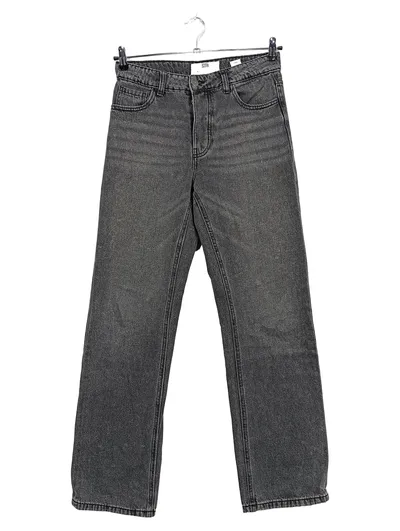Stradivarius STR Teen Jeans Regular Fit Damen Gr. 36 Grau Baumwolle