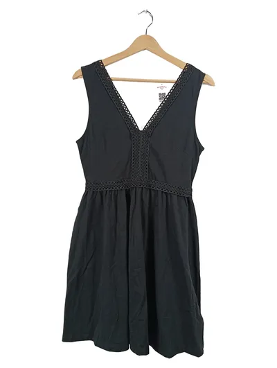ABOUT YOU Damen Sommerkleid Gr. 38 Schwarz Spitze V-Ausschnitt