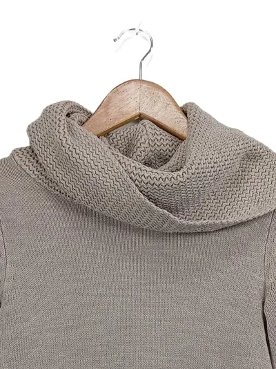 Basics Damen Pullover Rollkragen Strickpullover Beige Gr. XS 34